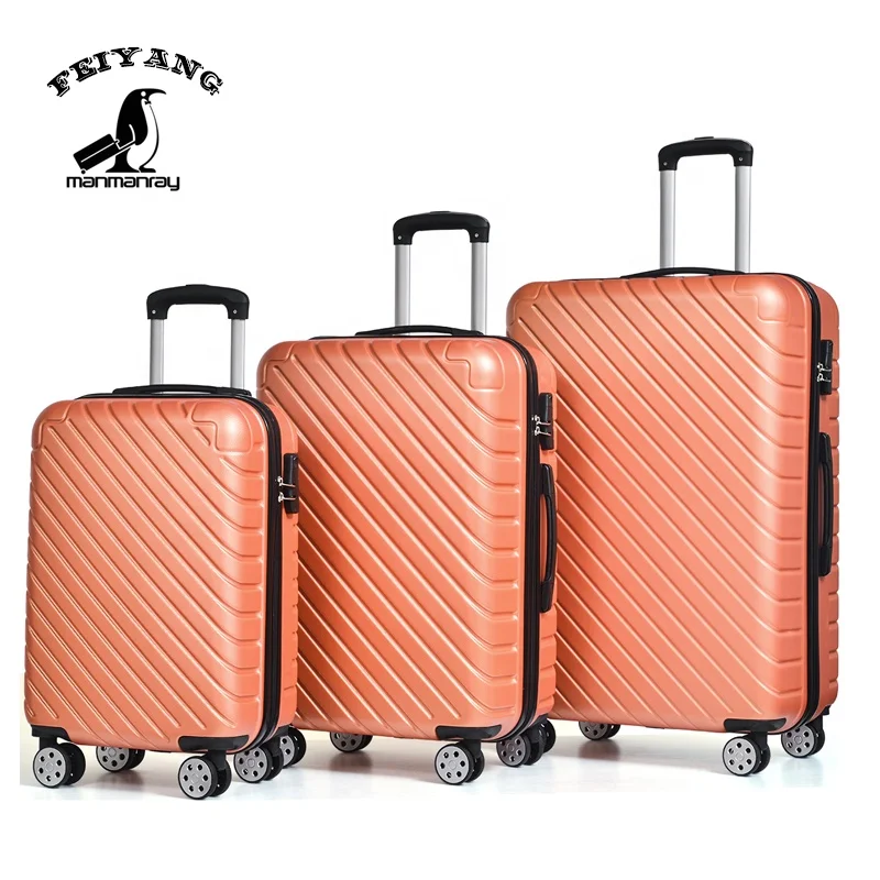 

Hard side trolley luggage sets vintage luggage sets hard shell suitcase, Black,blue,pink,silver,gold,orange