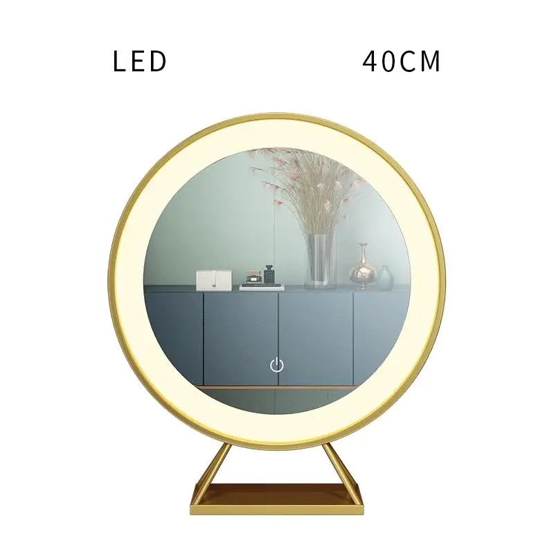 Nordic simple light luxury bedroom dresser storage cabinet dressing table girl makeup table with LED mirror and cabinet