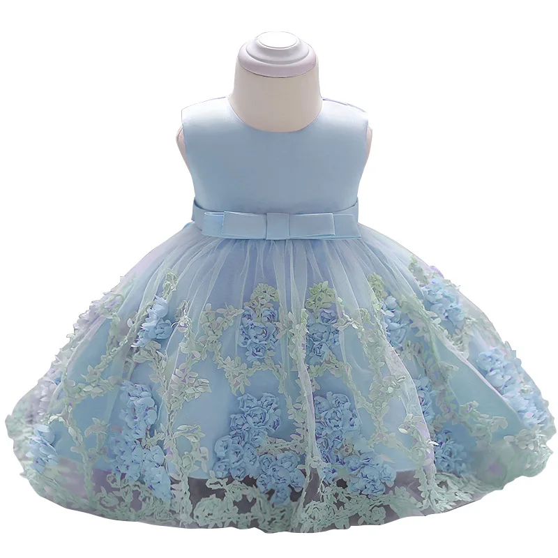 

Hundred-day One-year-old Dress Baby Girl Princess Dress Fresh Bow Flower Princess Dress