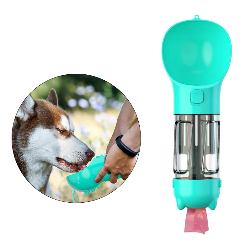 

Outdoor Travel Multifunction Plastic Dog Water Dispenser Bottle Pet Water, Blue/yellow/pink/green