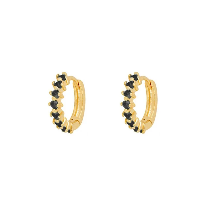 

Fashion European and American S925 Sterling Silver Color Mini Zircon All-match Earrings