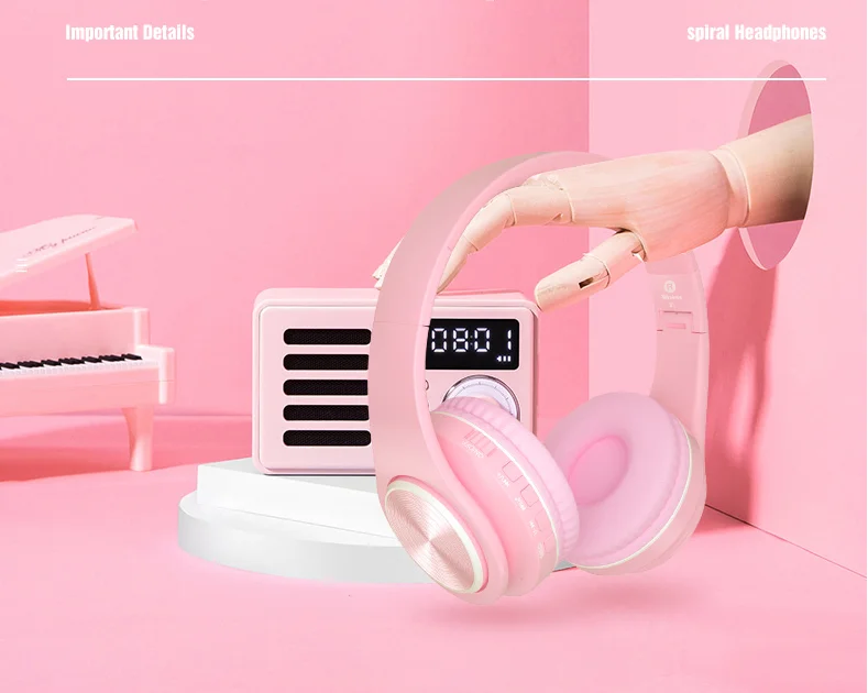 B3 Original Factory Wireless Headband Stereo Headphones Low Bass BT V 5.0 Foldable Headsets with Microphone Support SD/TF Card - ANKUX.COM