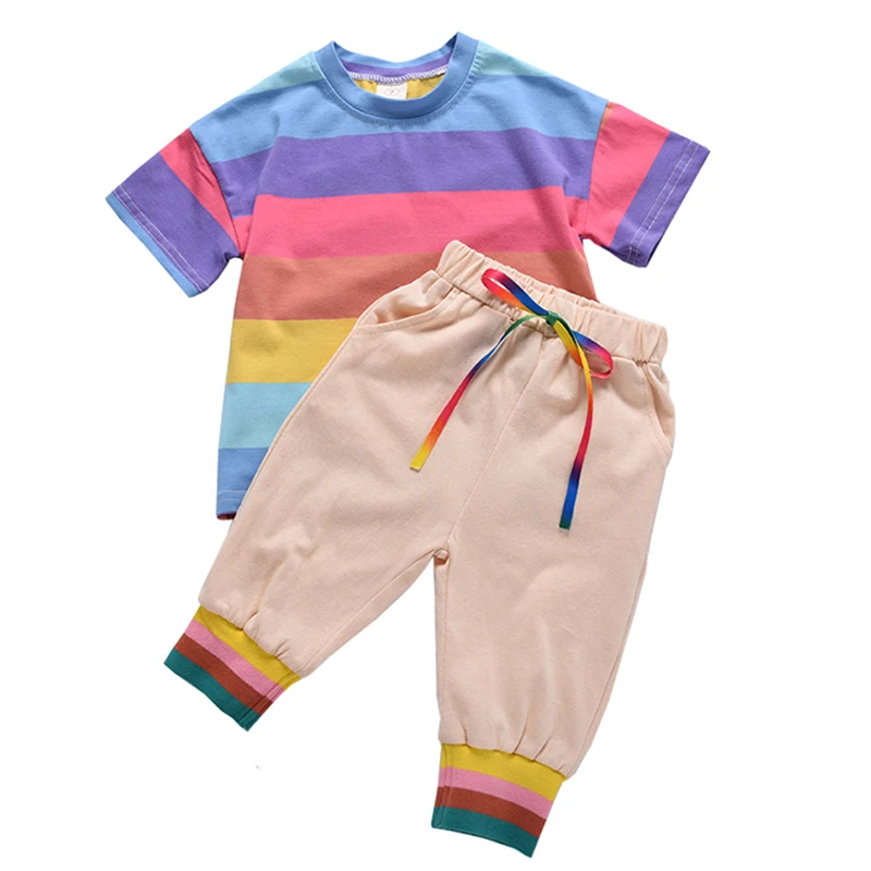 

Wholesale children clothing summer baby boy clothes sets shirts with shorts kids set, Mixed colors