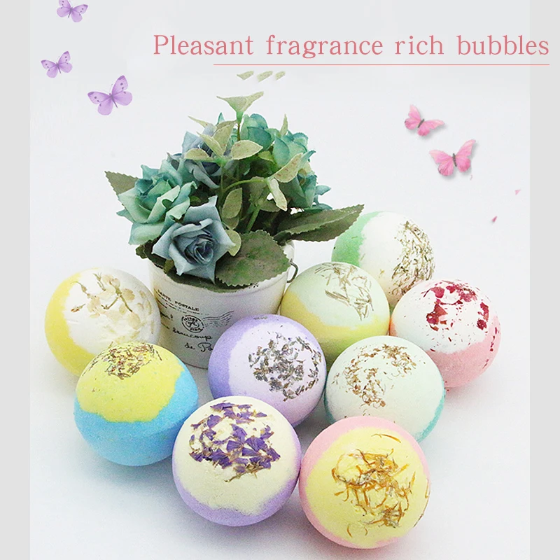 

wholesale hot selling 2021 Organic all natural handmade glitter vegan fizzy bath bombs set