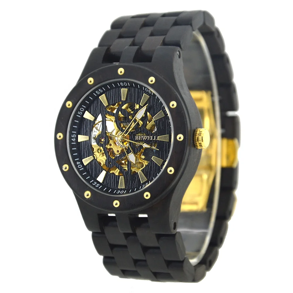 

most popular wooden watches men luxury brand automatic mechanical watch