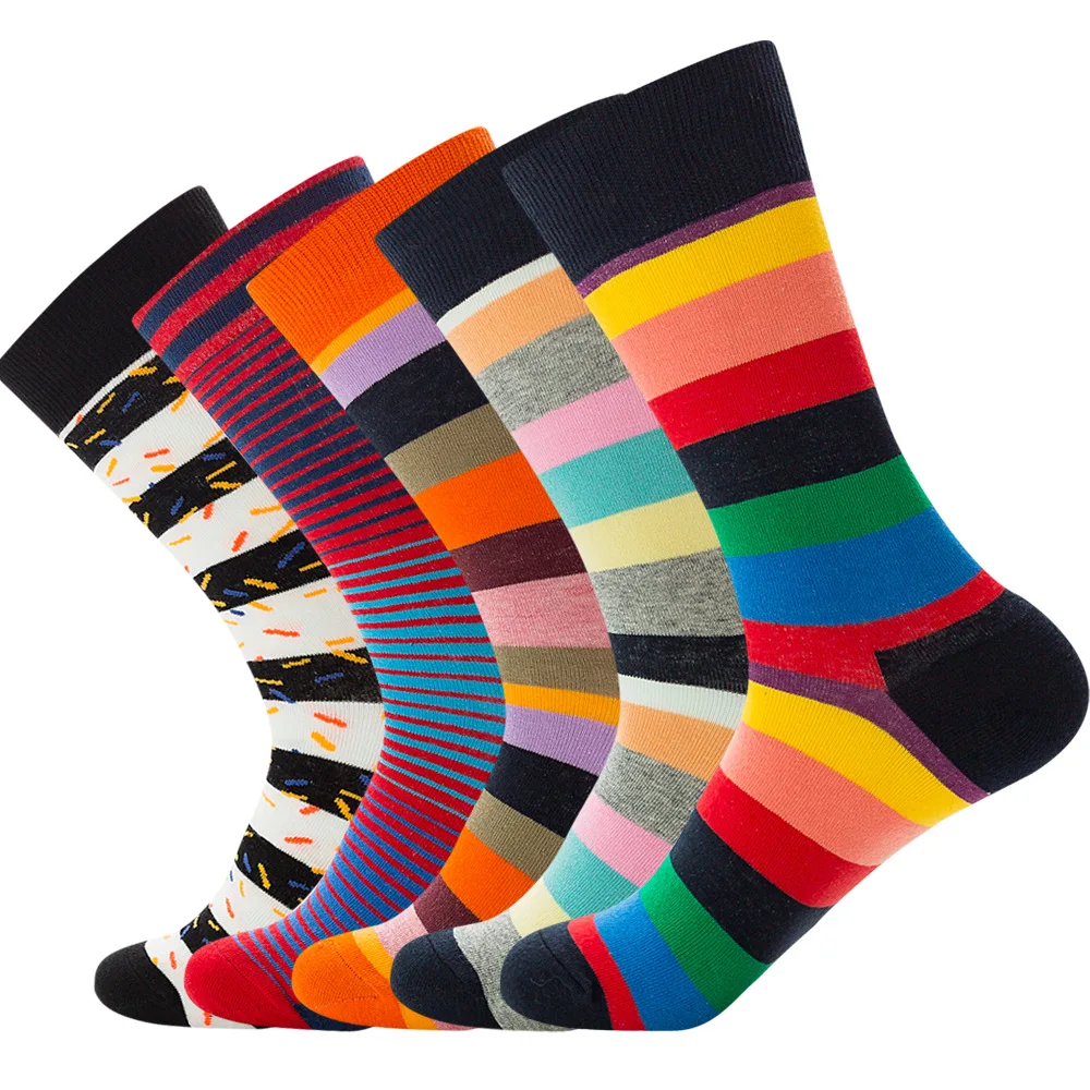 

Jingwen OEM Calcetines Felices Cotton Custom Socks Logo Fashion Happy Socks 2023