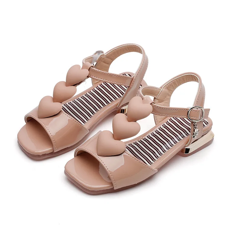 

Shangzhou OEM Sandalias de mujer 2021 Spring New Arrival Pure Color Kids Children's Sandals, Black/pink