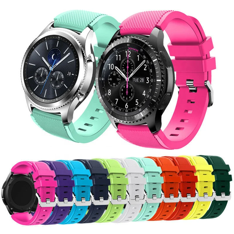 

BOORUI Silicone amazfit gts strap 20mm 22mm Band for samsung galaxy watch strap 42mm 46mm Wriststrap for samsung gear s2 S3 band, Solid colorful styles
