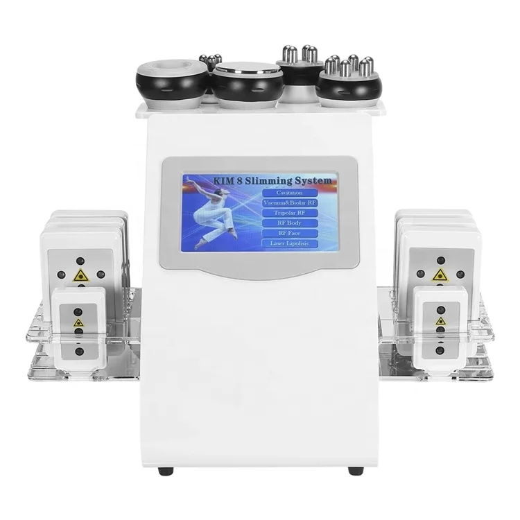 

2021 New 6 in 1 RF Lipo laser S Shape 40k Fat Cavitacion Ultrasonic Slimming Machine Vacuum Cavitation System