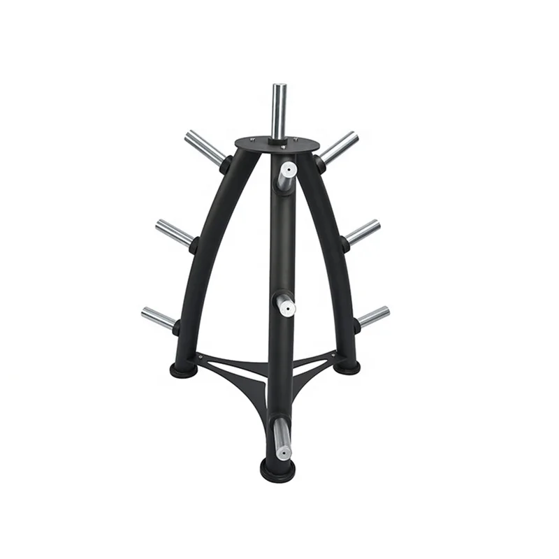 

Fitness Training Equipment Custom logo Commercial Wholesale Gym Weight Storage Tree Barbell Bumper Plate Rack, Black