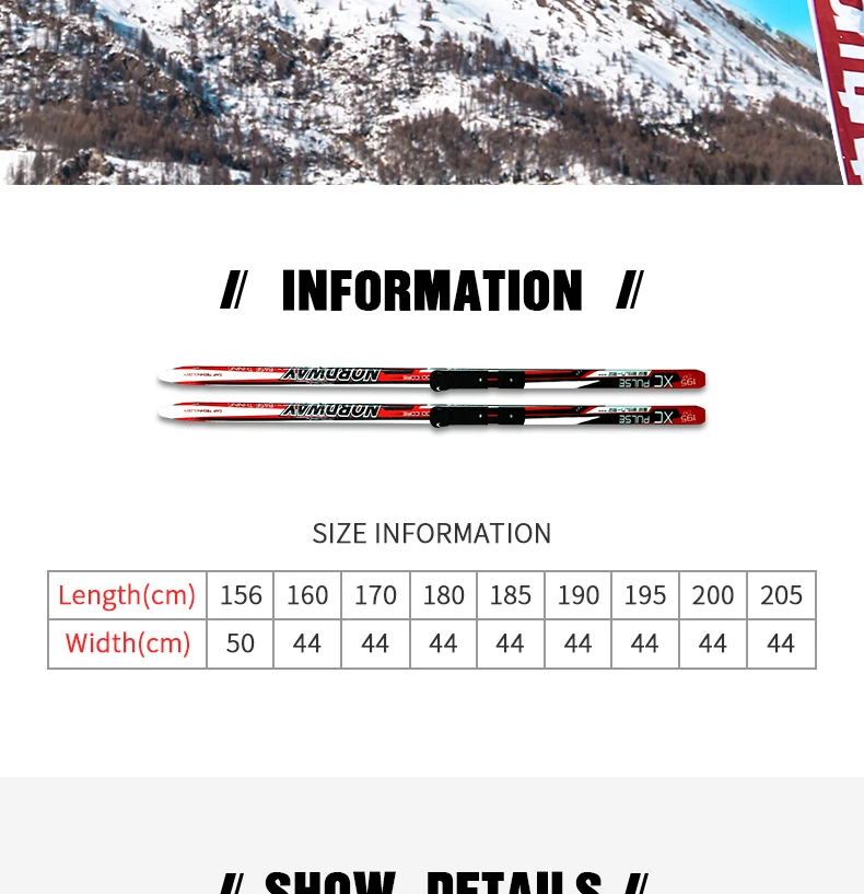 Ardea 150205cm Free Custom Skis Freestyle Nordic Classic Skiing