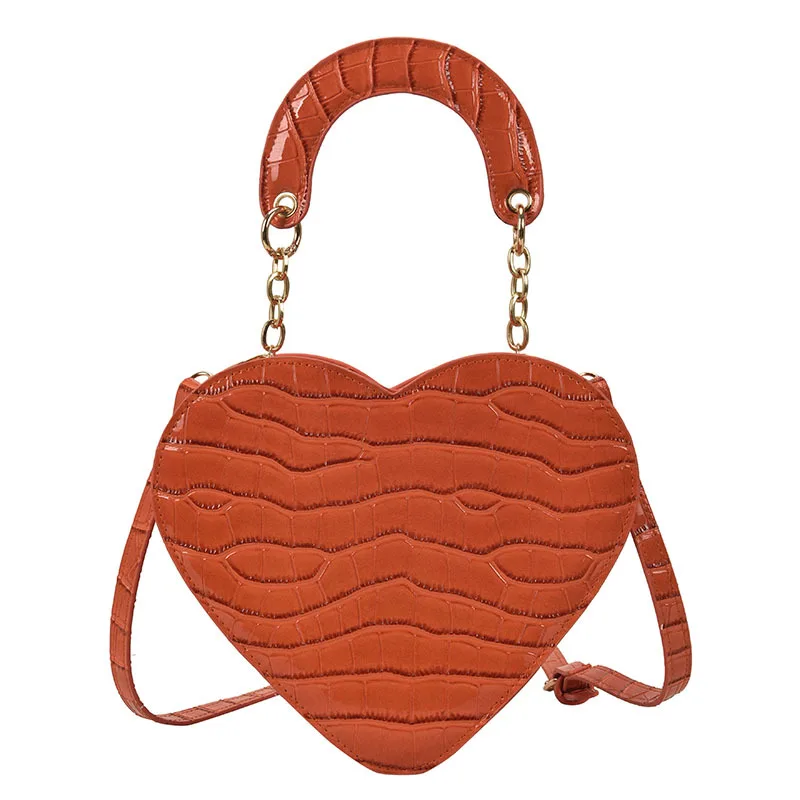 

Dropshipping hot sale heart shaped bag PU leather crossbody bags love shoulder bag luxury handbags for women