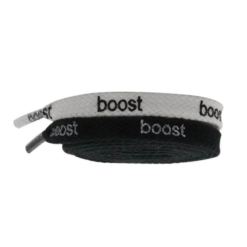 

Weiou Flat 120cm Shoelaces Polyester Custom Shoe Laces Fun Replacement Boost Printing Logo Shoelaces White Black Color, Black and white ,support customized color printing