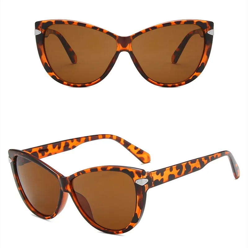 

DLL97069 DL Fashion Leopard Cat eye Sunglasses Women vintage Sunglasses, Picture colors