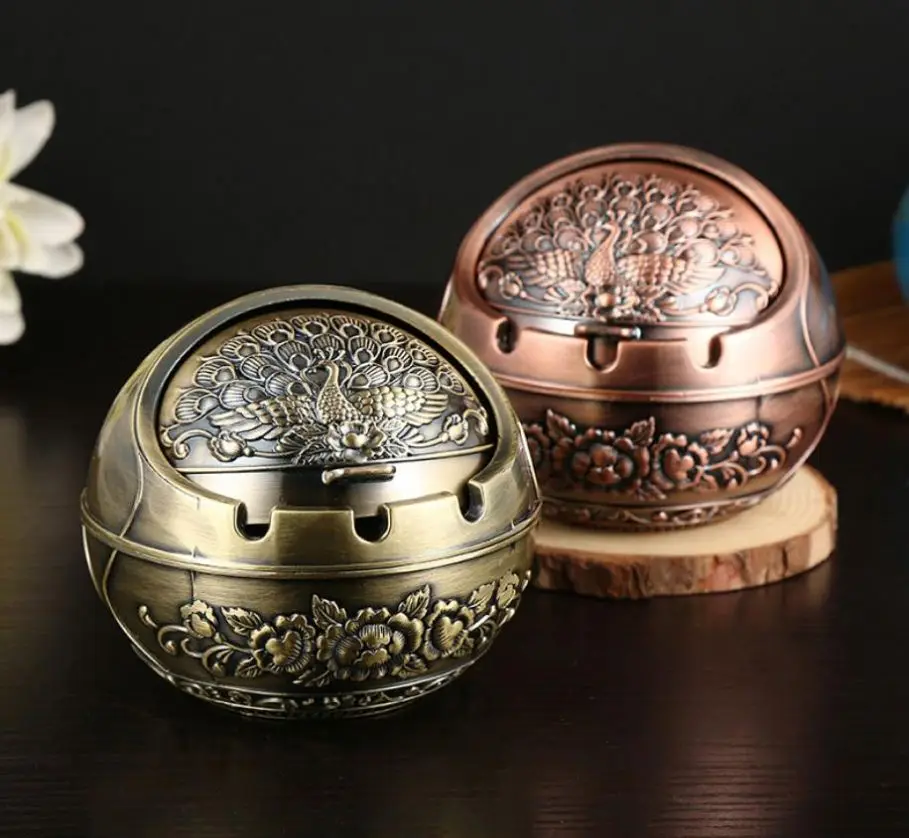 

Wholesale Copper Mini Vinntage Portable Round Ashtray, Sliver