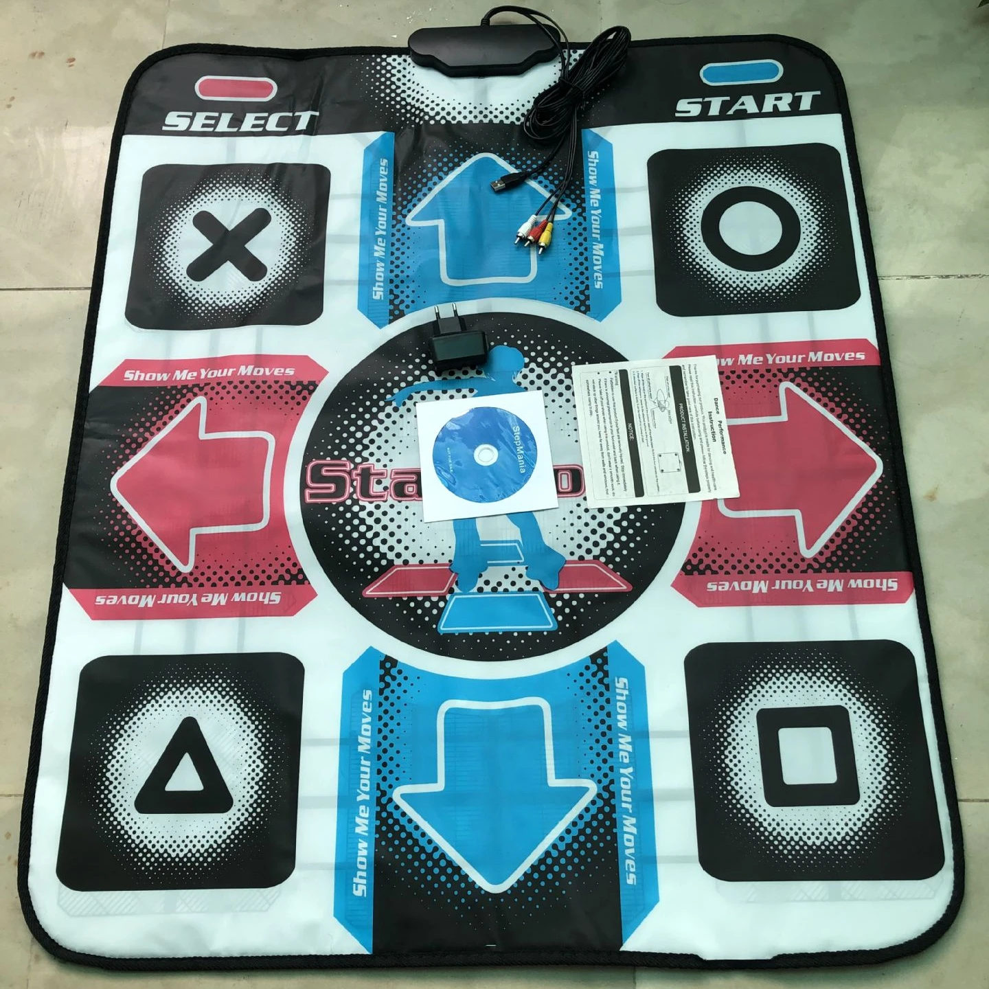 

With English Song HD Non-Slip Dancing Step Dance Mat Pad Pads Dancer Blanket Fitness Equipment Revolution Foot Print Mat, Mixed