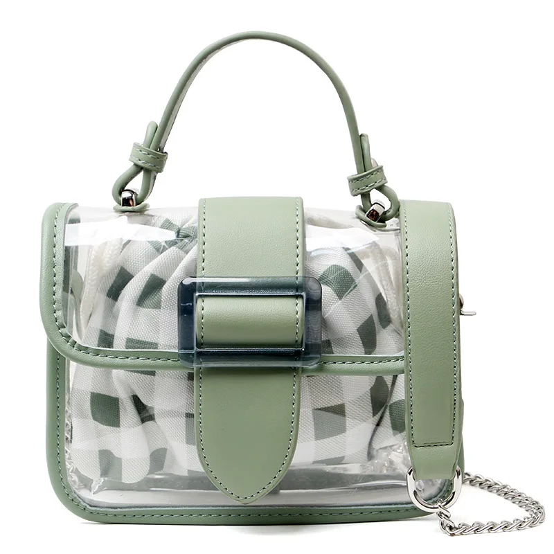 

BG-0230 New Fashion Summer High Quality Simple Beautiful Portable Small Square Jelly Bag Trendy Temperament Mini Handbag, 6 colors