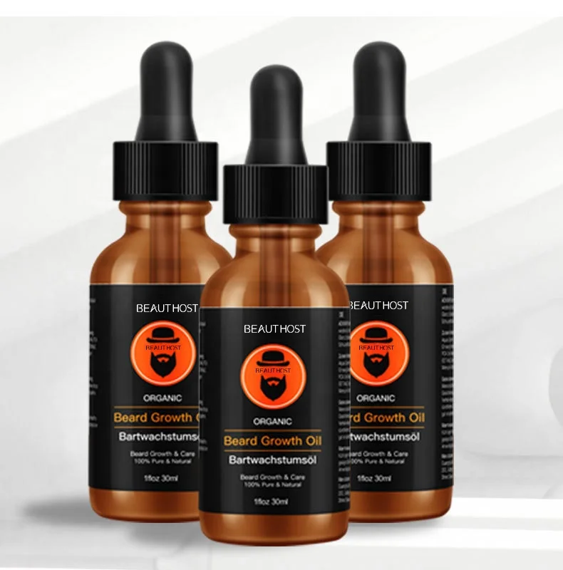 

Beard Oil Wholesale Custom Men Care Beard Growing Oil, Transparent