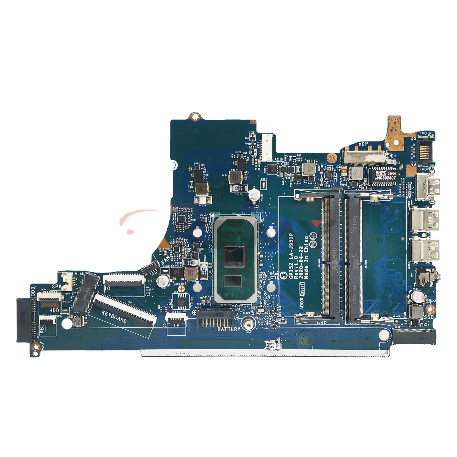 

M17755-001 M17755-601 Motherboard for HP 15-DA 250 G7 Laptop Motherboard GPI52 LA-J951P with i3 i5 i7-10th Gen CPU DDR4 Tested