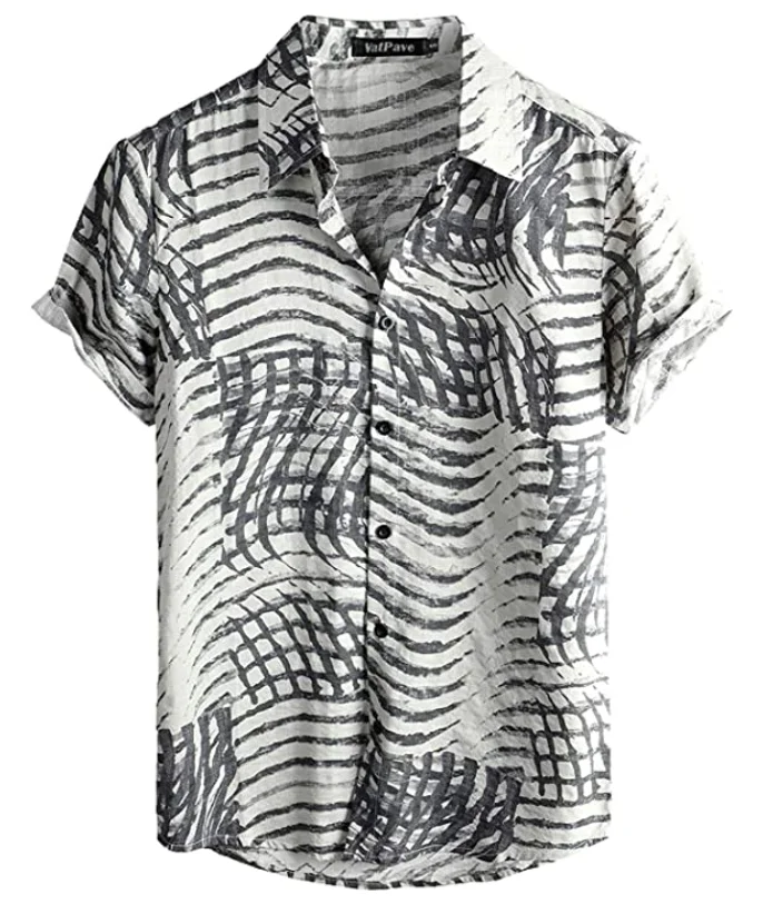 

Dropship Stylish Mens Summer Cotton Tropical Shirts Short Sleeve Button Down Aloha Hawaiian Shirts