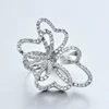 Luxury 925 sterling silver jewelry lotus sunflower flower bloom design rings womens