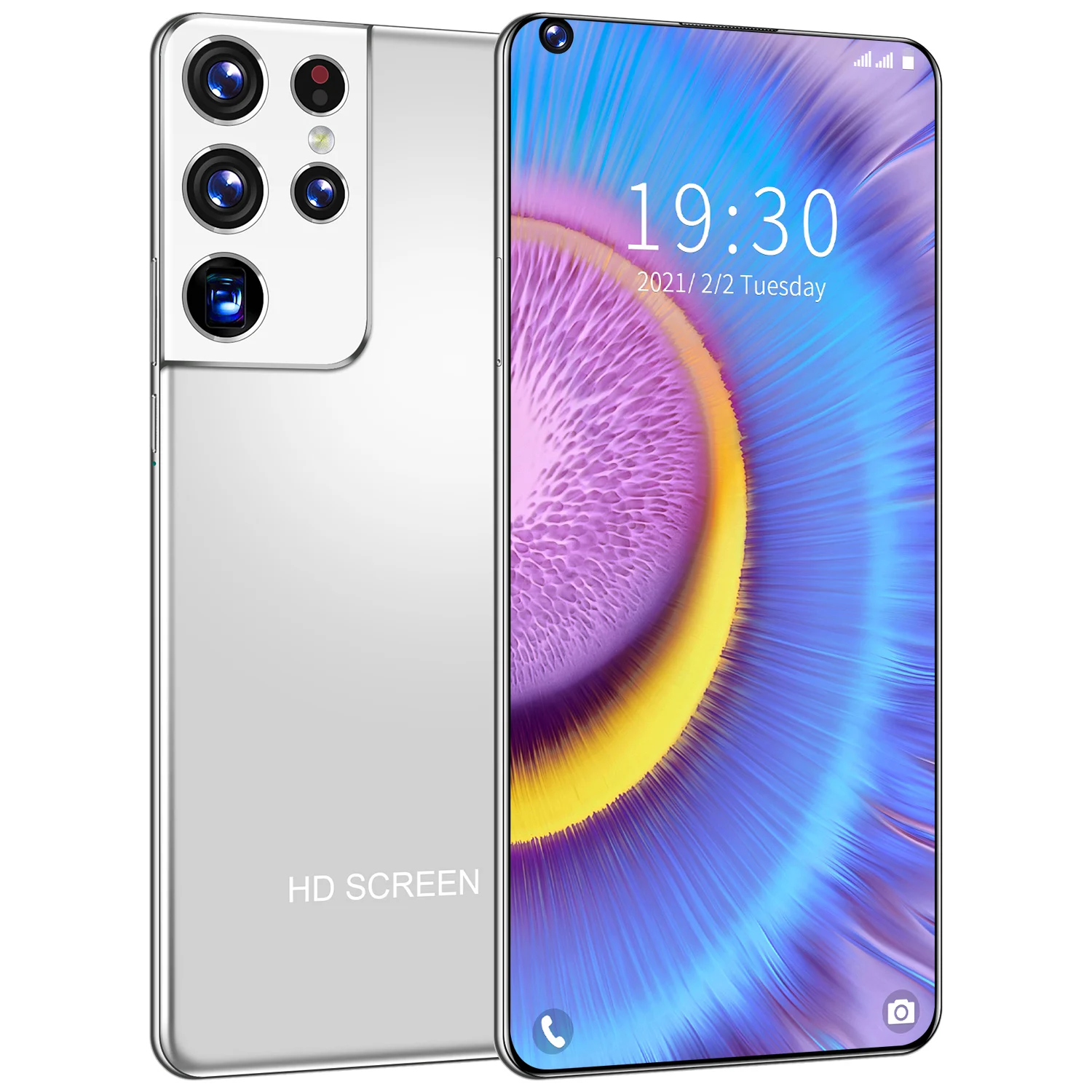 

2021 New S21U 128GB Large memory Android mobile phones 7.3 inch cheap price unlocked smartphone OEM/ODM mobile android phone