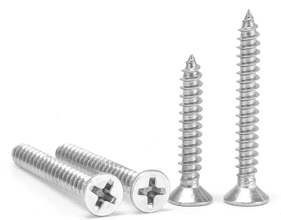 
Metric Cross recessed countersunk head self tapping screws 