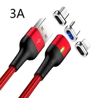 

USAMS 3A Universal 3 in 1 Magnetic Type C Micro USB Fast Charge Data USB Cable for iPhones
