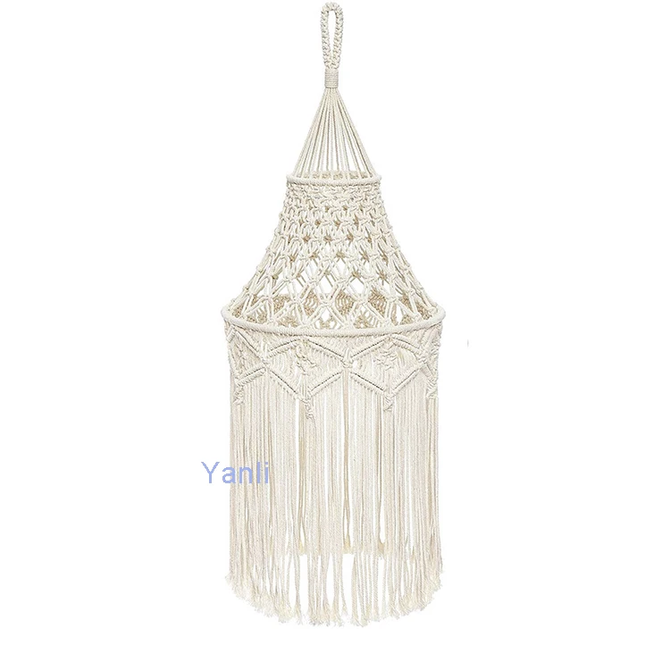 

wall hanging macrame lampshade macrame lampshade boho decor chandelier lamp shades, White