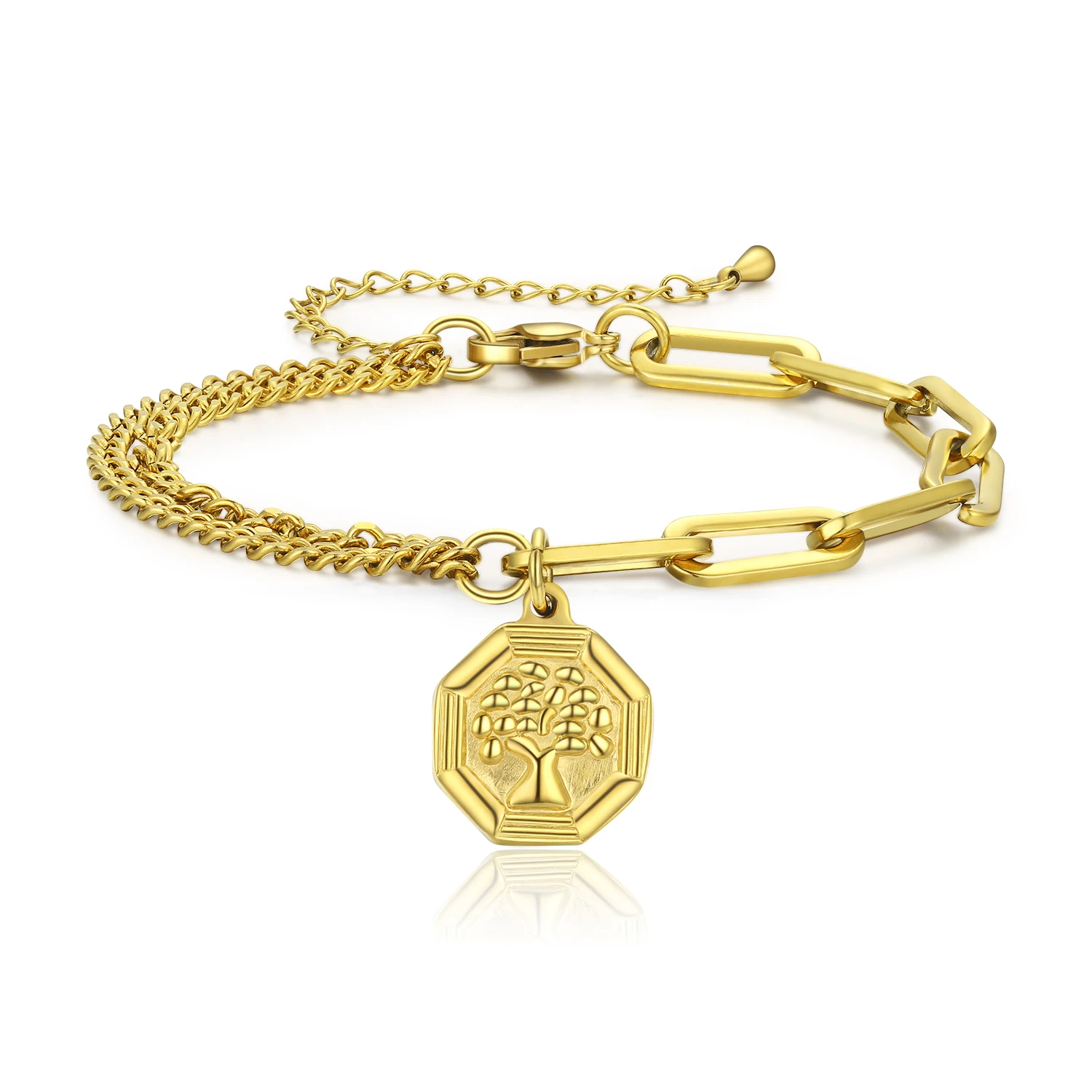 

Coin Statement gold plated stainless steel angel chain jewelry necklaces