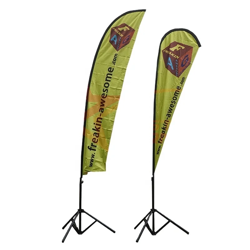 

Custom Promotional Beach Flag Feather Banner Flag Kit With Ground Spike Teardrop Flags For Sale