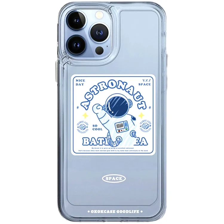 

For iPhone 13 Pro Max Case Cartoon Cute Astronaut Transparent Phone Case For iPhone 11 12 Pro XS Max XR X 8 7 Plus Back Cover