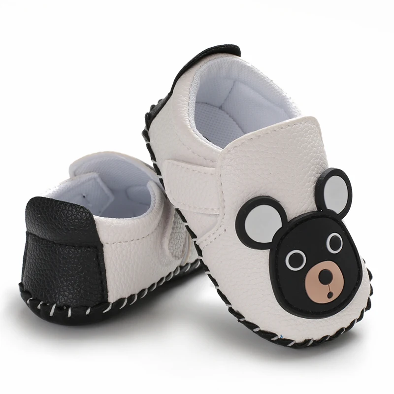 

wholesale unisex baby 0-12 months cartoon patch upper soft leather stylish infant new born baby prewalker shoes