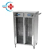 HC-M065 Hospital Stainless steel Cart for medical record locker holder with 50 shelves/Folder Trolley