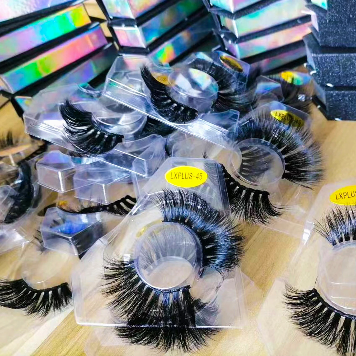 

Eyelashes 25mm Handmade 3d 5d Fluffy Mink Strip Eyelashes 3d Mink Lashes