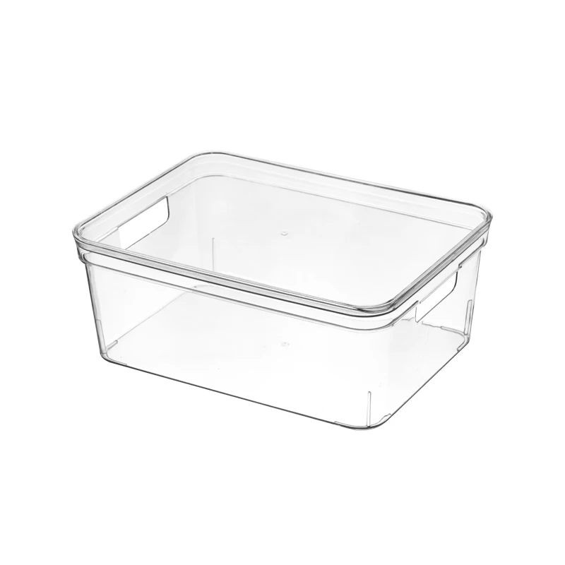 

durable Adjustable space saver Makeup Plastic Japanese Plastic Storage Box Set Kitchen Home Organizer Drawer Divider with lid, Tranaparent