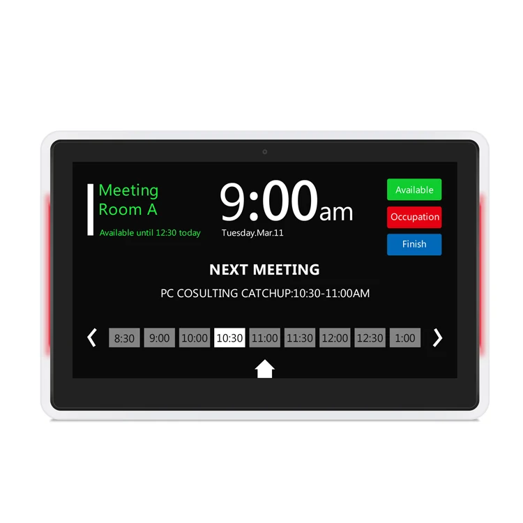 

Meeting Room Booking Display 10 inch IPS Screen WiFi RJ45 Wall Mount POE RK3288 Quad-core A17 1.8GHz Android8.1 Tablet PC