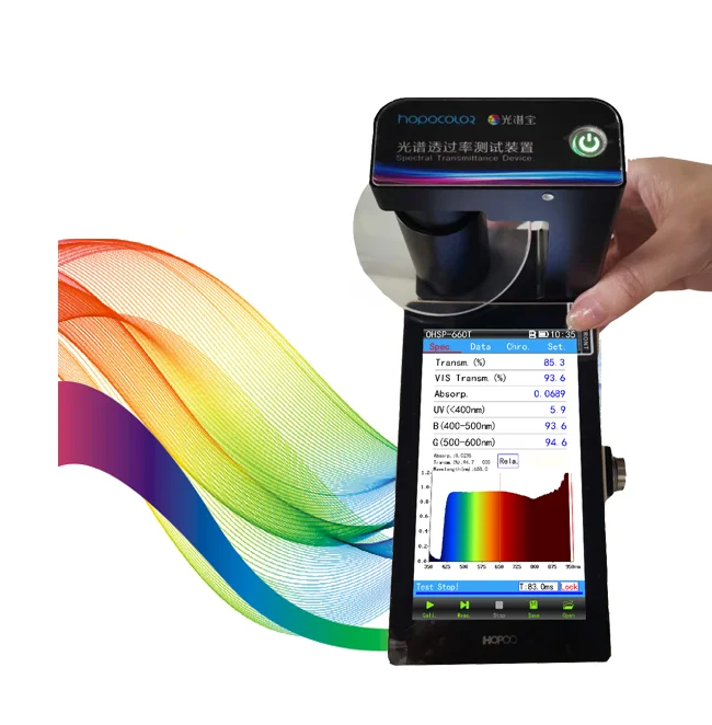 

Portable spectrometer OHSP660T transmittance of material tester light spectrum meter, Golden