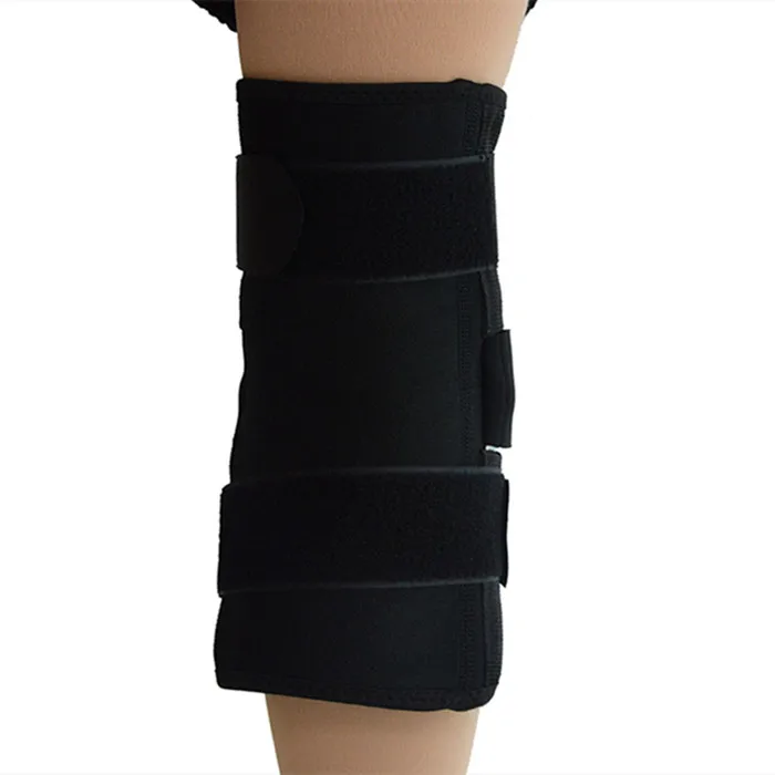 

Factory OEM Adjustable neoprene Aluminum plate Knee Braces Support knee compression sleeve, Black