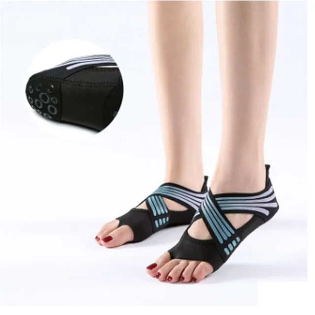 

Cross Half Toe Yoga Training Shoes Anti Skid Yoga Shoes Silicon For Pilates Barre dance, 3 colors