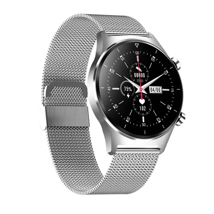 

Android Smart WatchHeart Rate Monitor Blood Pressure Music Bracelet Sport Finess Round Smart Watches 2021