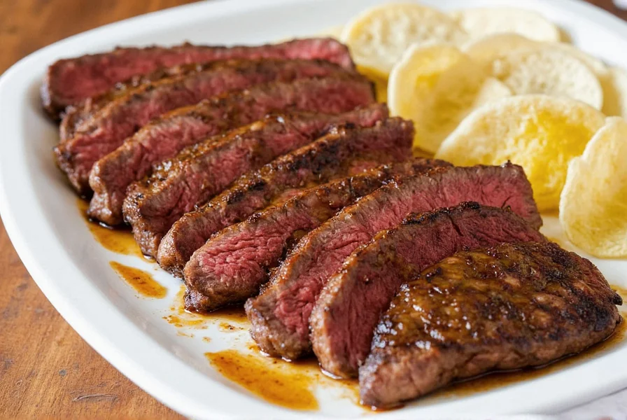 Skirt Steak on a Cutting Board