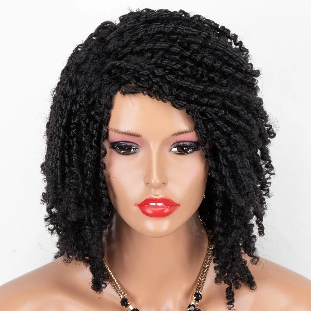 

Aliblisswig Natural Looking Wholesale Passion Twist Hair Real Women Wigs Short Braid Heat OK Fiber Hair None Lace Synthetic Wigs