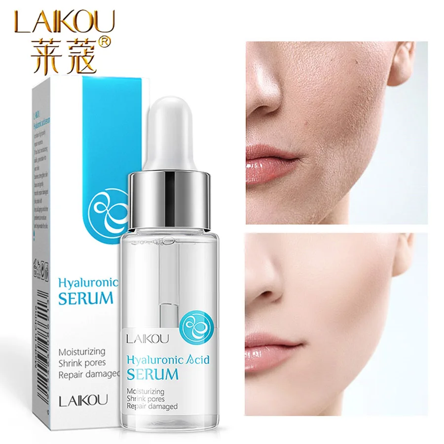 

LAIKOU 15ml Hyaluronic Acid Essence Facial Serum Anti Wrinkle Whitening Vitamin C Face Serum Care Skin vitamin e serum