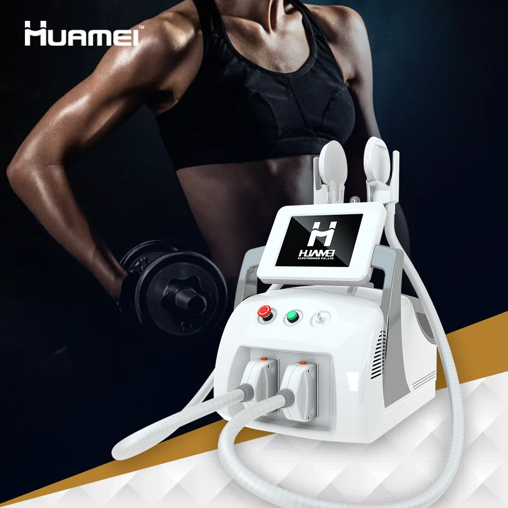 

2 handles Portable ems muscle stimulator machine fat burning machine for Weight Loss