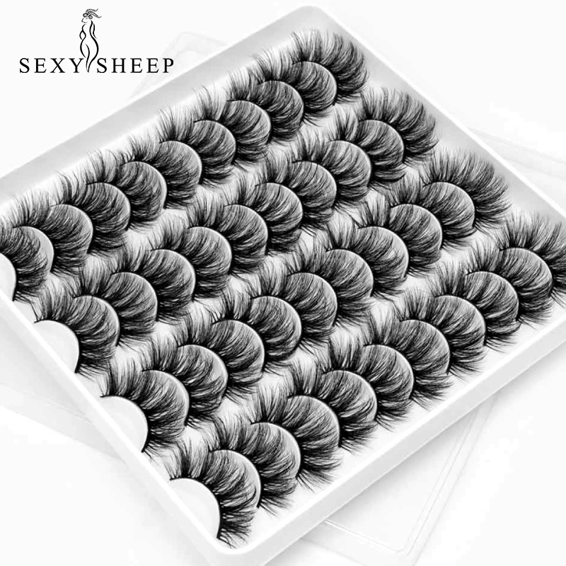 

5/7/16/20 Pairs Mink Lashes Faux Eyelashes Mink False Eyelashes Dramatic Volume Lashes Eyelash Extension for Makeup