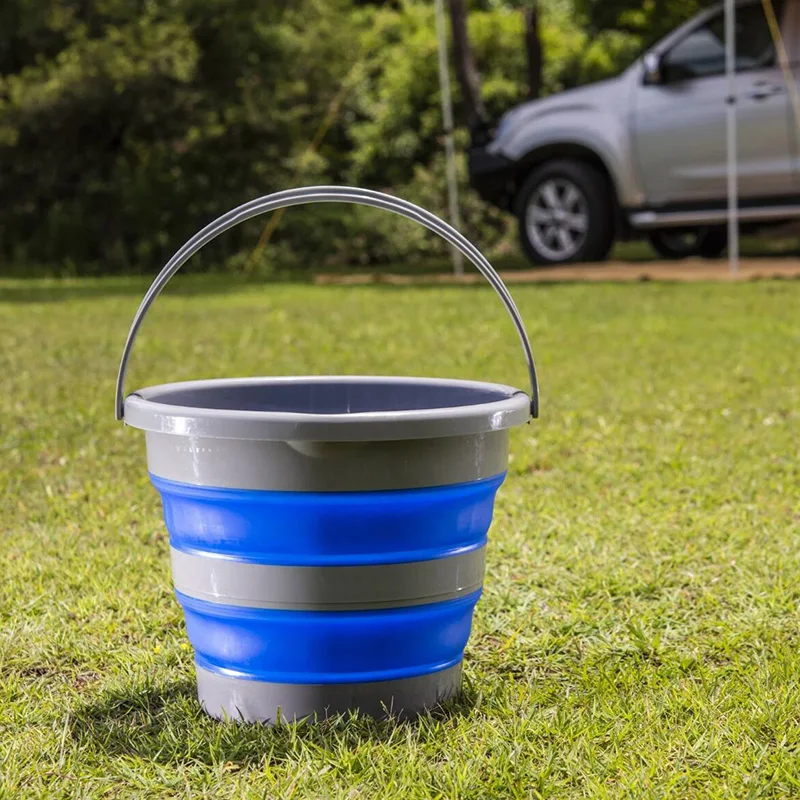 Collapsible Bucket 10l Silicone Folding Bucket Outdoor Cleaning Folding ...