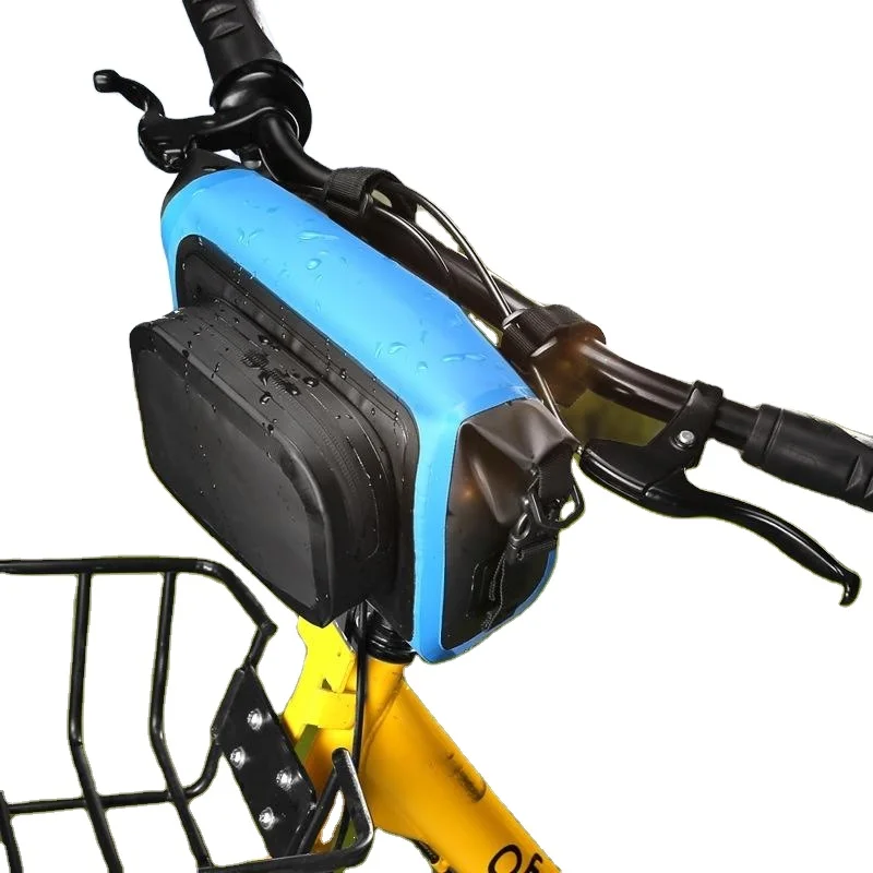 

On Sale PVC waterproof bicycle handle bags front pocket