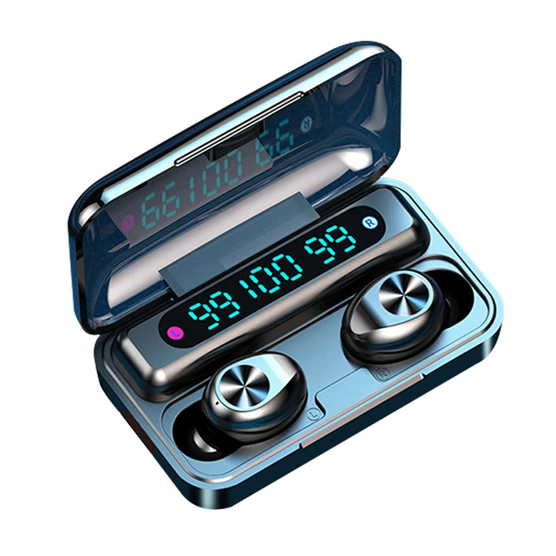 

New 9D Noise Reduction Wireless Earphone Ear buds Large Capacity Charging for Phone