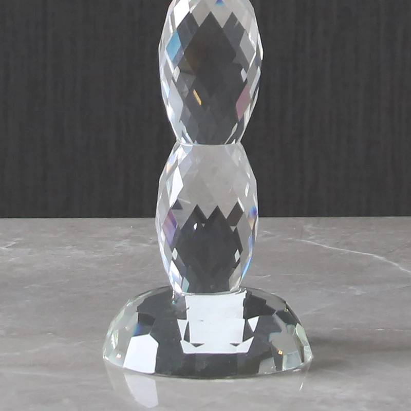 Unbreakable Thick Clear Crystal Glass Votive Tabletop Centerpiece Tall